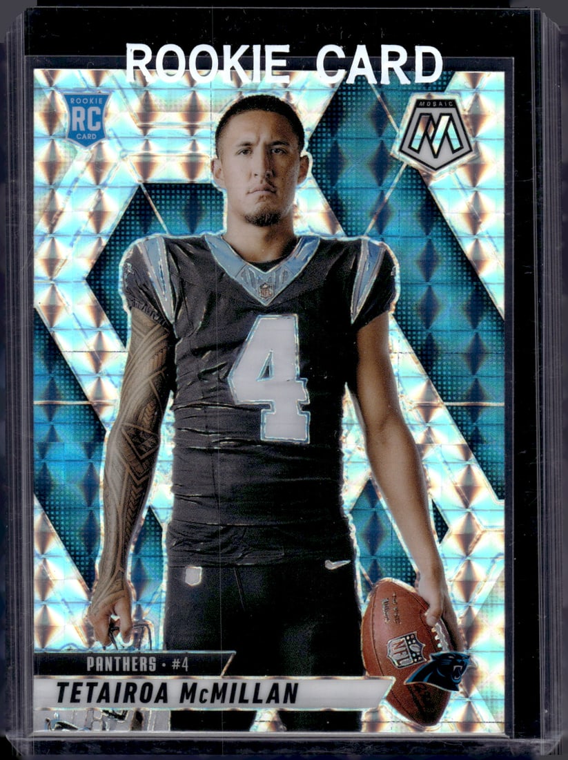 Tetairoa McMillan Rookie Card Silver Mosaic Prizm Variation 2025 Mosaic #274 Panthers (1 of 2)