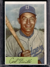 Carl Furillo 1954 Bowman #122 Brooklyn Dodgers Vintage Baseball Card