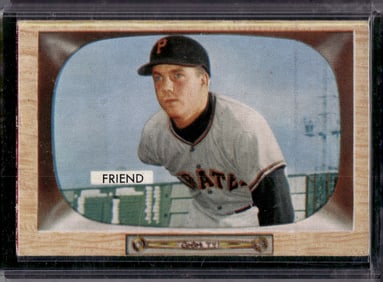 Bob Friend 1955 Bowman #57 Pirates Vintage Baseball Card