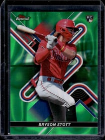 Bryson Stott Rookie Card Green Lava Refractor /99 2022 Topps Finest #13 Phillies