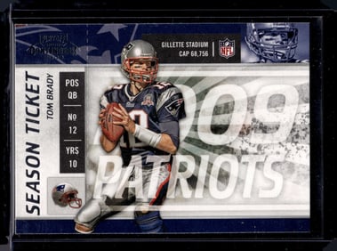 Tom Brady Season Ticket 2009 Playoff Contenders #59 New England Patriots