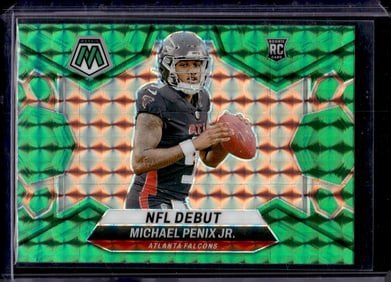 Michael Penix Jr. Rookie Card Green Mosaic Prizm 2024 Mosaic #274 Atlanta Falcons