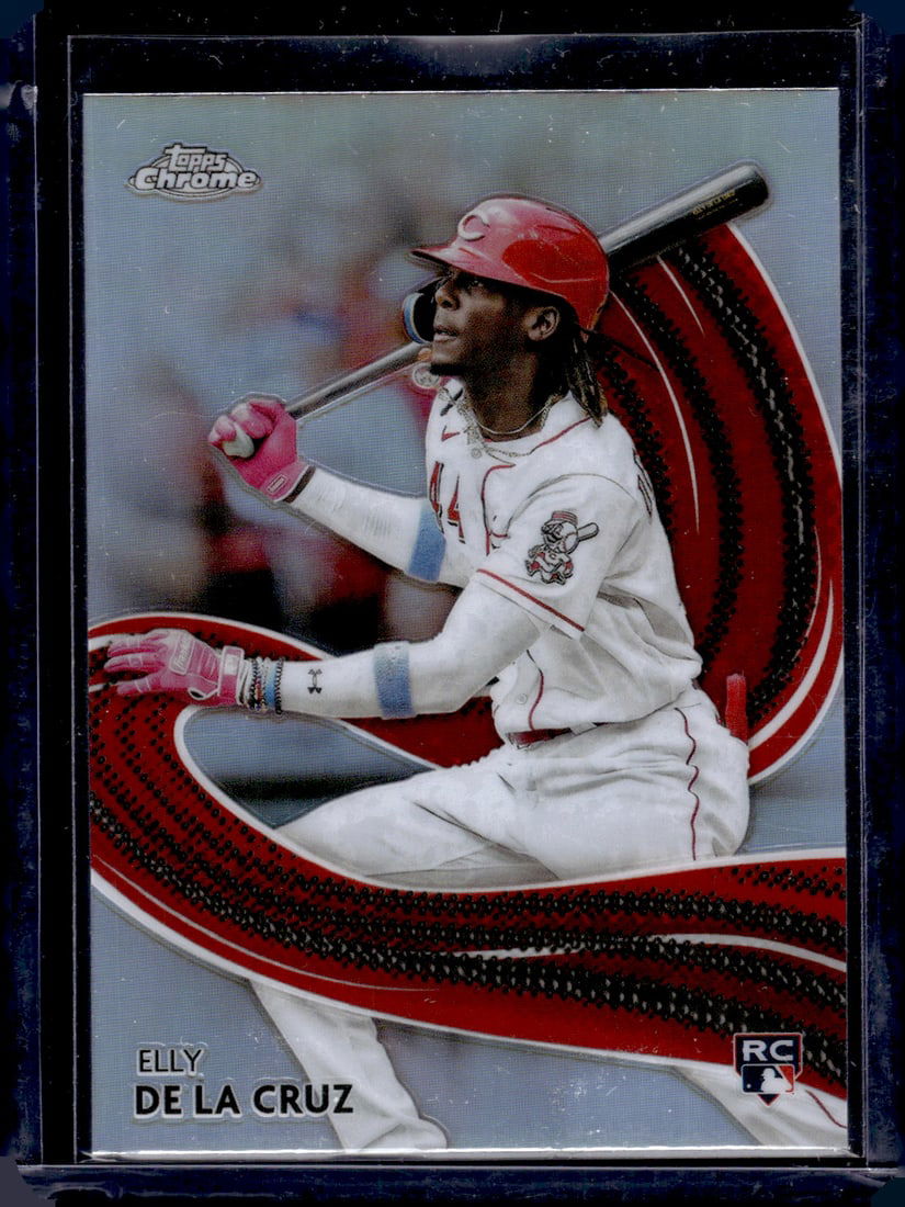 Elly De La Cruz Rookie Card Strokes 2024 Topps Chrome #S-22 Cincinnati Reds: Topps Baseball MLB Trading & Sports Cards, Sports Cards for Sale Near Me, World Series & Hall of Fame Players Memorabilia, Refractors, X-Fractors, Numbered, SP, SSP, Valuable Auction Memorabilia Lots