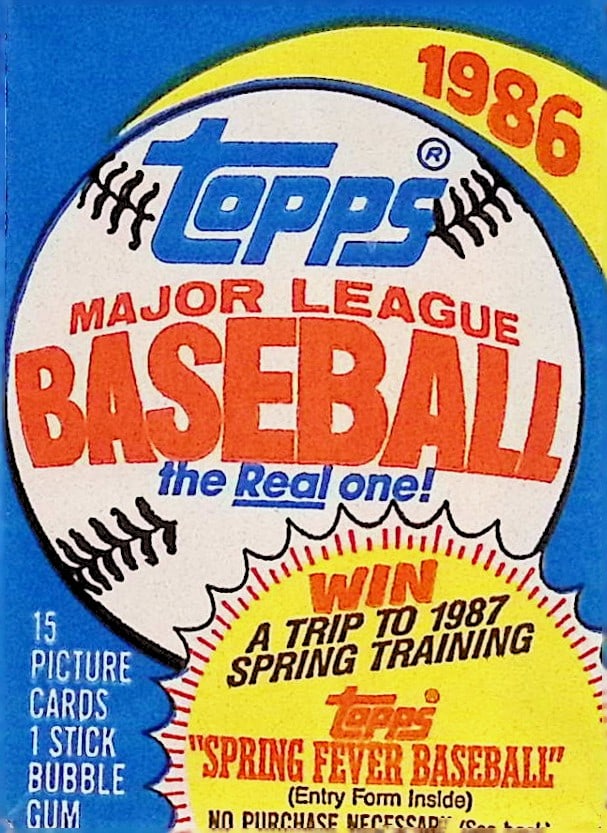 1986 Topps Series 1 Vintage Baseball Cards Retail Box Wax Pack Sports Card (1 of 1)