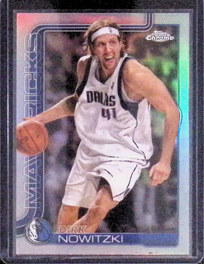Dirk Nowitzki Refractor 2025 Topps Chrome #246 Dallas Mavericks NBA Trading Card (1 of 2)
