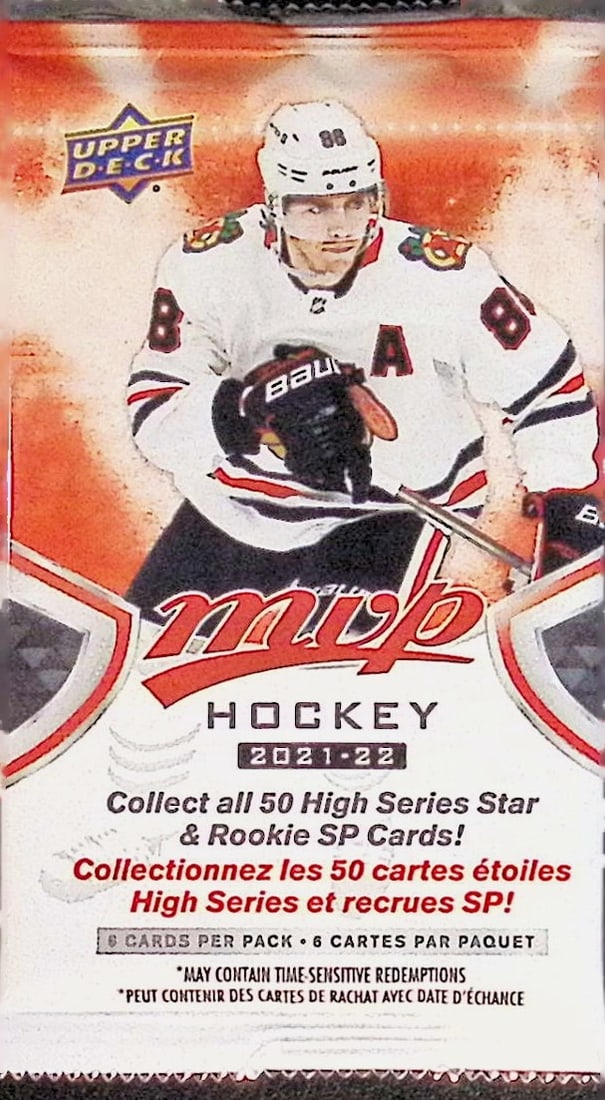 2021-22 Upper Deck MVP Hockey Cards High Series HOBBY BOX PACK Sports Cards (1 of 1)