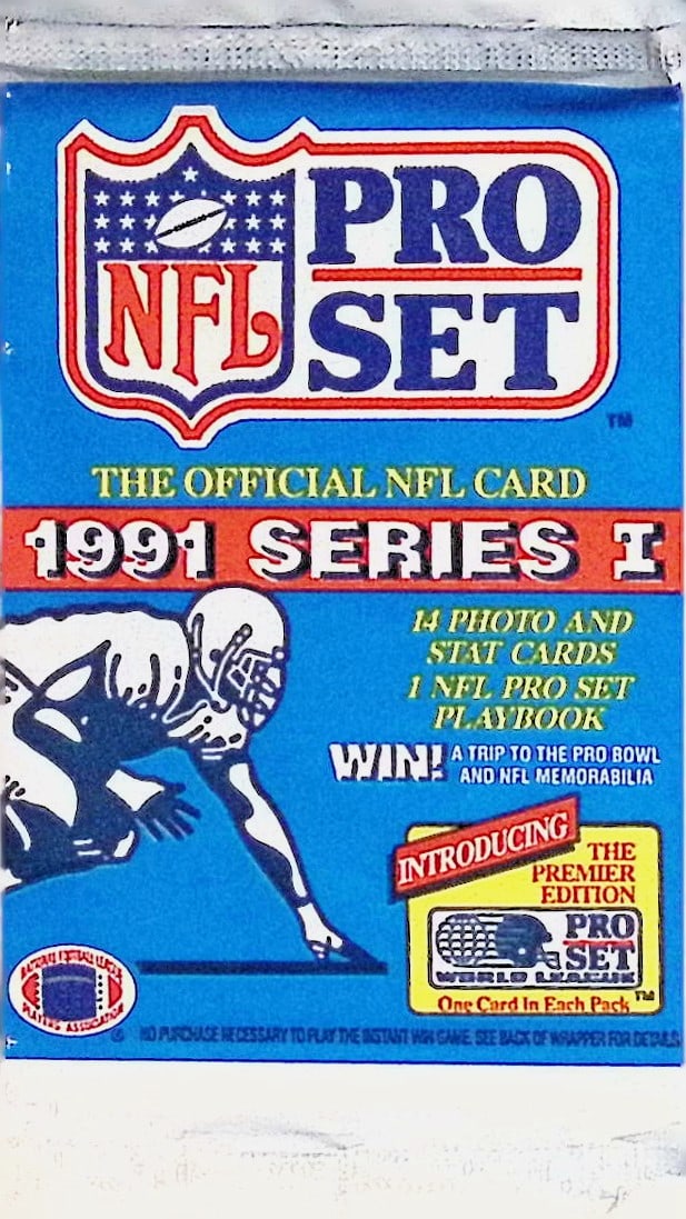1991 Pro-Set Series 1 Vintage Football Card Retail Box Wax Pack, Sports Cards (1 of 1)