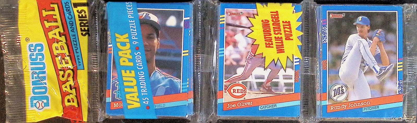 1991 Donruss Series 1 RACK PACK Vintage Baseball Card Factory Sealed - You Get the Pack Shown (1 of 2)