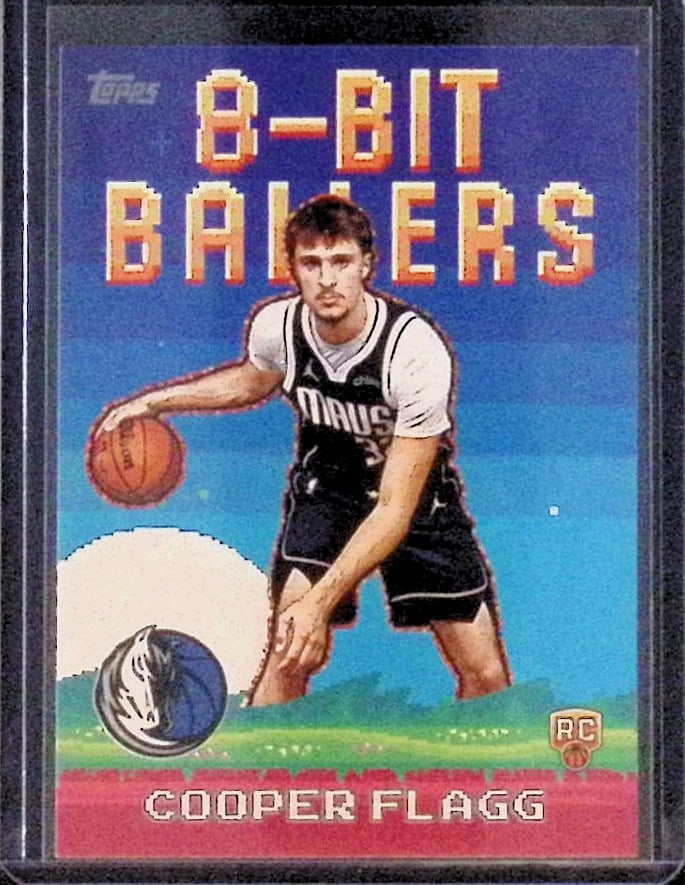 Cooper Flagg Rookie Card 8-Bit Ballers Insert 2025 Topps # 8B-31 Dallas Mavericks & Duke Blue Devils (1 of 2)
