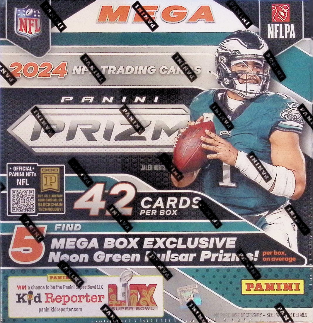 2024-25 Panini Prizm Football MEGA BOX - Rookie Cards: Drake Maye, Bo Nix, Caleb williams, Jayden (1 of 2)