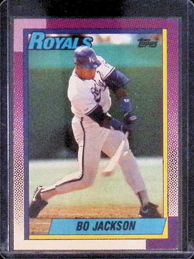 Bo Jackson Topps 1990 #300 Vintage MLB Trading Card, Kansas City Royals (1 of 2)