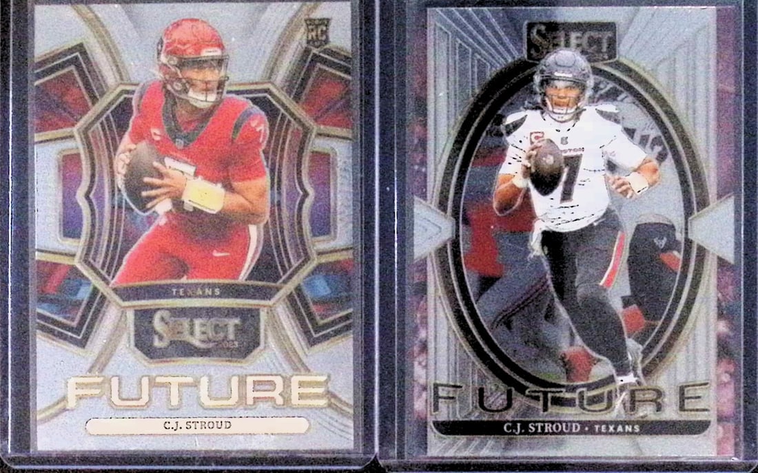 CJ Stroud Rookie Card 2023 Panini Select Future Insert #FUT-CST & 2024 Future #9 (1 of 2)