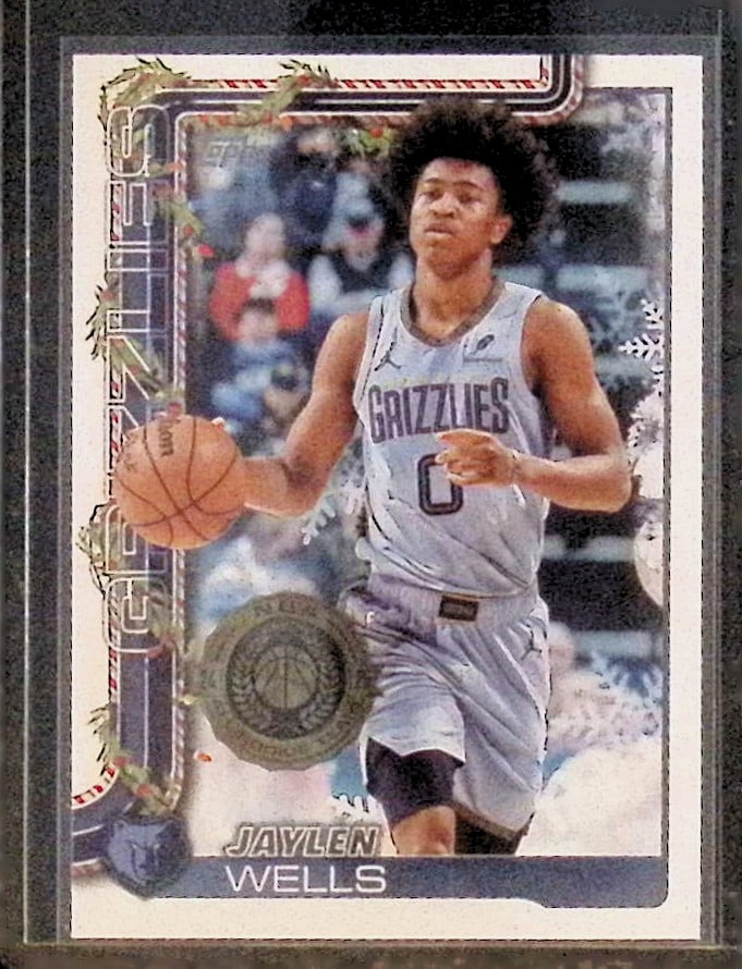 Jaylen Wells NBA All Rookie Team 2025 Topps Holiday #H147 Basketball Card (1 of 2)