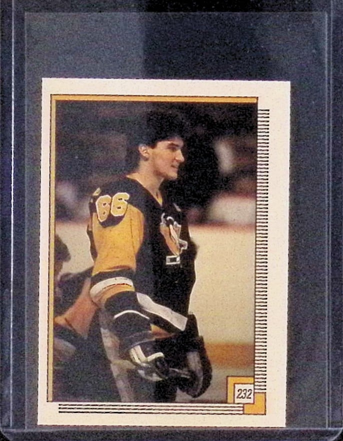 Mario Lemieux 1989 O Pee Chee Hockey Trading Card/Sticker Pittsburgh Penguins (1 of 2)