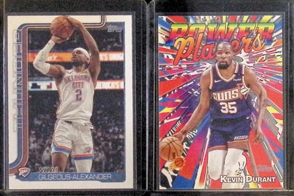 Shai Gilgeous-Alexander & Kevin Durant Power Players Insert 2025 Topps Basketball Cards
