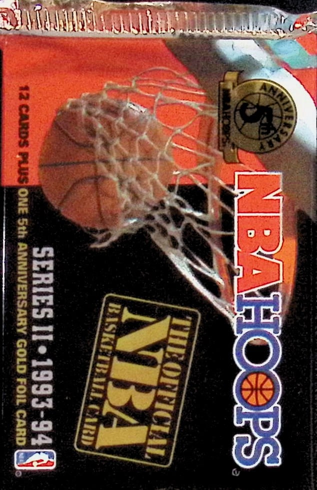 1993 NBA Hoops SERIES 2 Vintage Basketball Cards Retail Box Pack New Factory Sealed (1 of 1)
