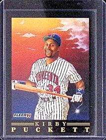 Kirby Puckett Pro-Vision Fleer 1991 #1 of 12 Illustration by T. Smith Minnesota Twins MLB