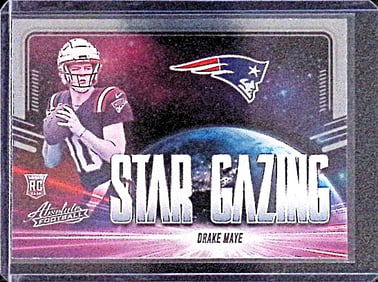 Drake Maye Rookie Card Star Gazing Insert 2024 Panini Absolute #SG-DME New England Patriots