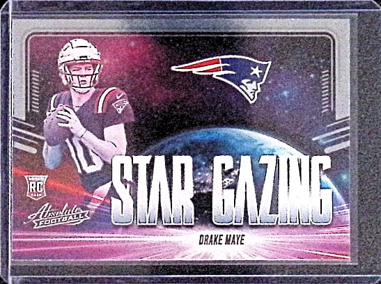 Drake Maye Rookie Card Star Gazing Insert 2024 Panini Absolute #SG-DME New England Patriots (1 of 2)