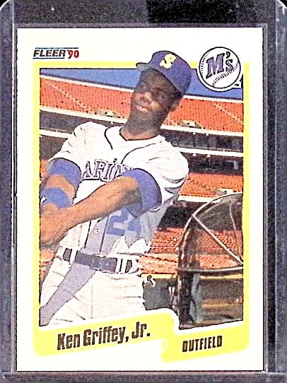 Ken Griffey, Jr 1990 Fleer #513 Seattle Mariners, Cincinnatti Reds MLB Hall of Fame Player (1 of 2)