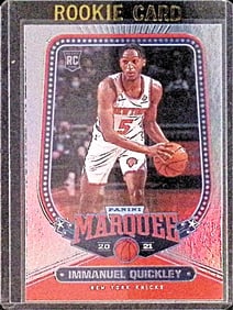 Immanuel Quickley Rookie Card Silver Prizm Marquee Insert 2021 Panini Chronicles #264
