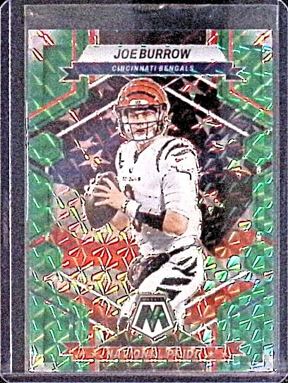 Joe Burrow Green Mosaic Prizm National Pride Variation 203 Panini Mosaic #254 (1 of 2)
