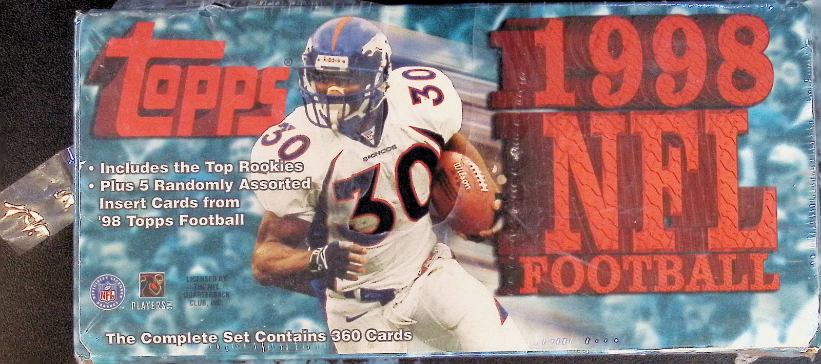 1998 Topps Football 360 Card Complete Set - Tear in Plastic - RC: Peyton Manning, Randy Moss (1 of 3)