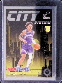 Keyonte George Rookie Card City Edition 2023 Panini NBA Hoops Premium Stock #16