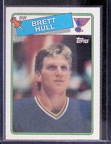 Brett Hull Rookie Card 1988-89 Topps #66 NHL Hockey Trading Card Hall of Fame