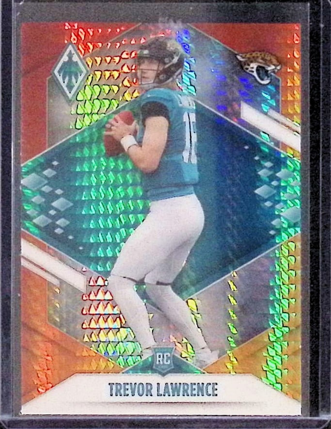 Trevor Lawrence Rookie Card Fire Burst Variation 2021 Panini Phoenix #101 NFL Jaguars (1 of 2)