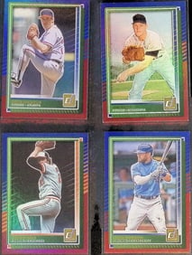 Greg Maddux, Jim Kaat, Jim Palmer, & Alex Gordon Red & Blue 2025 Donruss MLB Cards