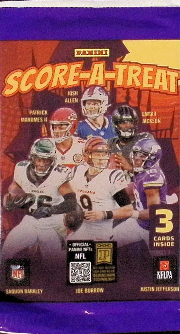 2025 Panini Score A Treat Football Cards Retail Pack, Sports Cards Cam Ward, Travis Hunter, Shedeur: Panini Football NFL Trading & Sports Card, Sports Cards for Sale Near Me, Rookie Cards in this Set are CJ Stroud, Bijan robinson, Bryce Young, Jordan Addison, Jaxson Smith-Njigba, Auction Memorabilia 