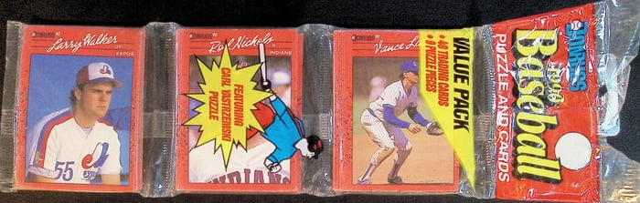 1990 Donruss Series 1 RACK PACK Vintage Baseball Card Factory Sealed - You Get the Pack Shown