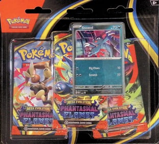 2025 Pokemon Phantasmal Flames Blister 3 Pack Blister Booster Pack Set