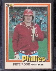 Pete Rose 1981 Donruss #131 First Edition Collector Series, 1st Year of Donruss Phillies MLB