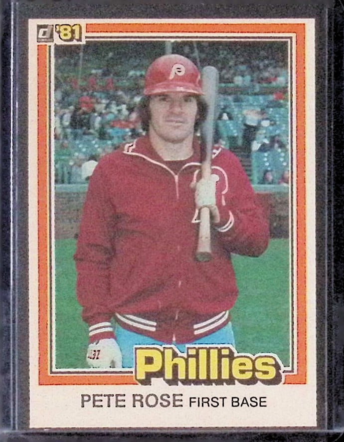Pete Rose 1981 Donruss #131 First Edition Collector Series, 1st Year of Donruss Phillies MLB (1 of 2)
