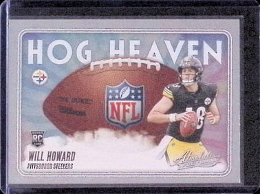Will Howard Hog Heaven Rookie Card Insert 2025 Panini Absolute #HH-WHD Steelers