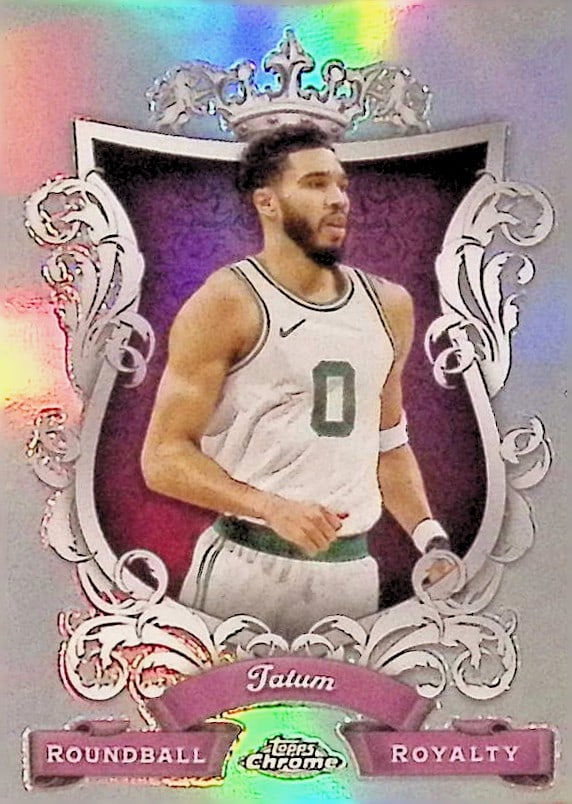 Jayson Tatum Roundball Royalty Refractor Insert Vatiation 2024 Topps Chrome #RR-7 (1 of 2)
