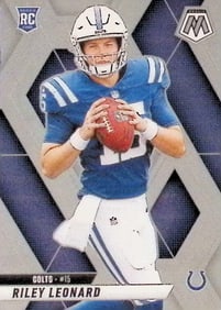 Riley Leonard Rookie Card 2025 Panini Mosaic #372 Notre Dame Fighting Irish Colts