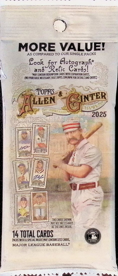 2025 Topps Allen & Ginter Baseball HANGER VALUE PACK - MLB Trading Cards (1 of 1)