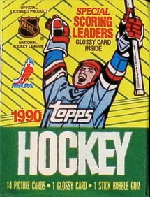 1990 Topps Vintage Hockey Cards Retail Box Wax Pack Sports Cards Wayne Gretzky