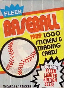 1989 Fleer Baseball Series 1 Retail Box Wax Pack - Billy Ripken Error Card Year