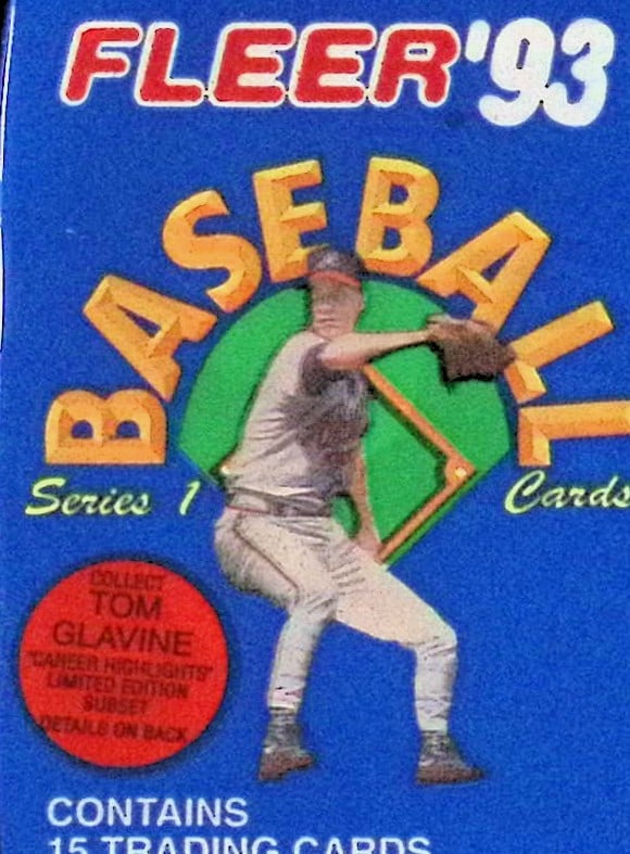 1993 Fleer Series 1 Baseball Vintage Baseball Card Retail Box Pack, MLB Trading Cards (1 of 1)