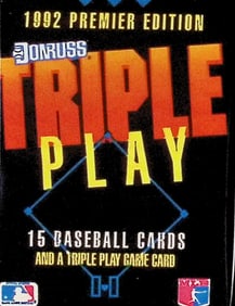 1992 Donruss Vintage PREMIER EDITION TRIPLE PLAY Baseball Card Retail Box Wax Pack
