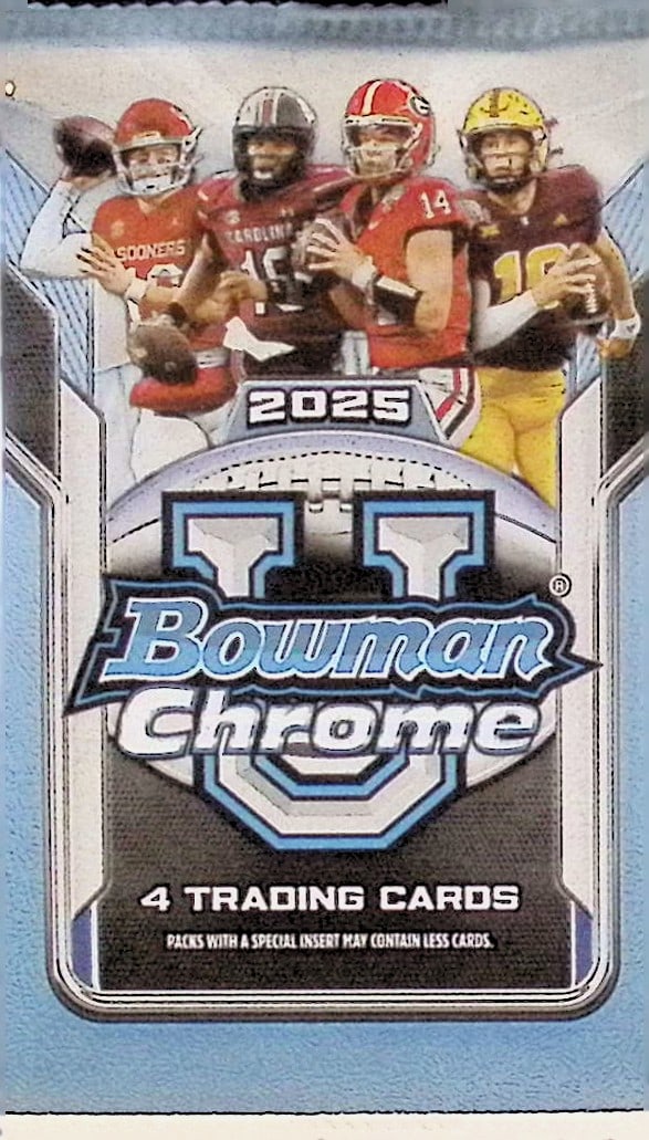 2025 Bowman Chrome U Football Cards BLASTER BOX PACK Sports Cards NFL Trading Cards (1 of 1)
