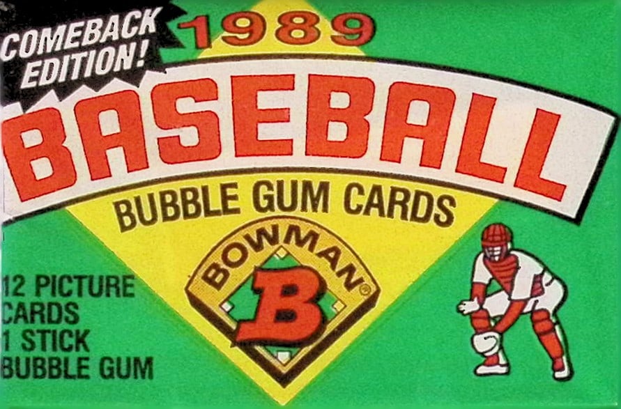 1989 Bowman Vintage Baseball Cards Retail Box Wax Pack Sports Cards MLB Trading Cards (1 of 1)