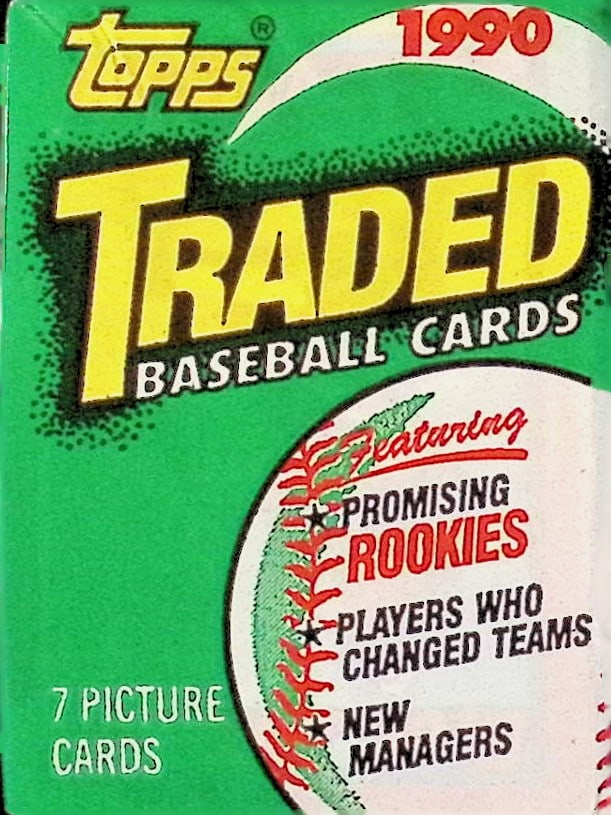 1990 Topps TRADED SERIES Vintage Baseball Cards Retail Box Wax Pack Sports Cards (1 of 1)
