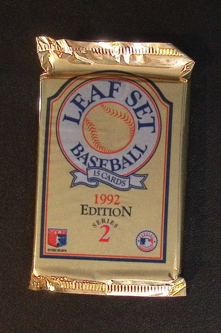 1992 Edition Leaf Set Series 2 Baseball Retail Box Wax Pack: Fleer MLB Baseball Trading & Sports Cards & Memorabilia, Chipper Jones, Ken Griffey, Jr., Frank Thomas, Bo Jackson, Cal Ripken, Nolan Ryan, Dwight Gooden, Rickey Henderson, Paul Molitor, Allan Trammel