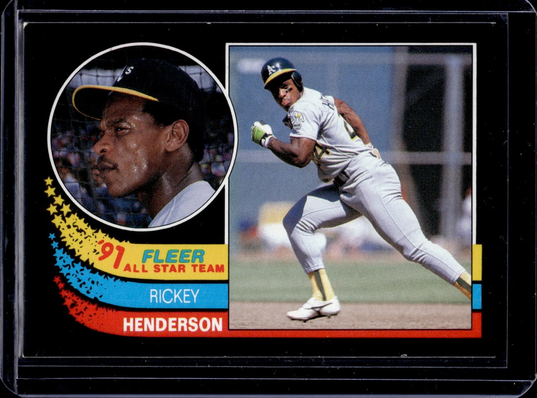 Rickey Henderson 1991 Fleer All Star Team #6 Oakland Athletics (1 of 2)