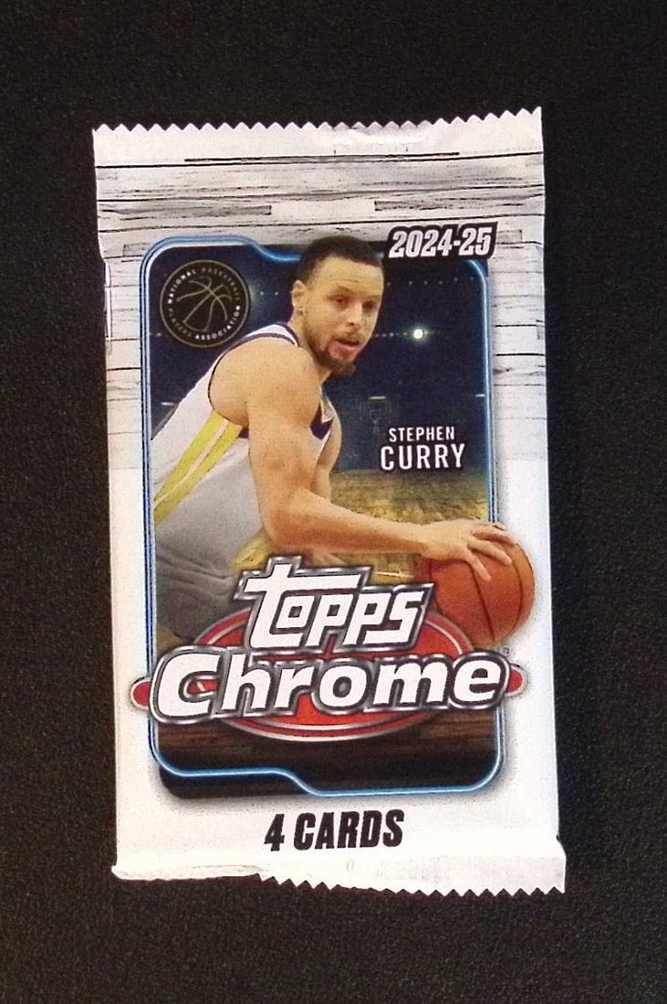 2024-25 Topps Chrome Basketball Cards BLASTER BOX PACK (1 of 1)